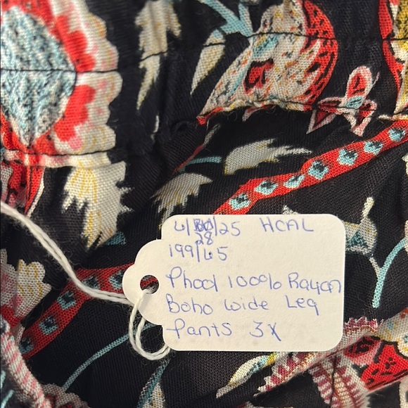Phil Boho 100% Rayon Wide Leg Pants (3X) - Picture 8 of 9